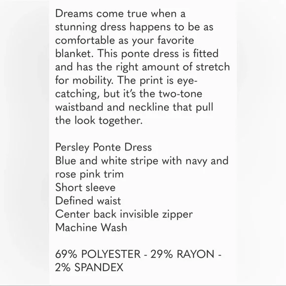 NWOT Draper James Striped Dress - Picture 8 of 9